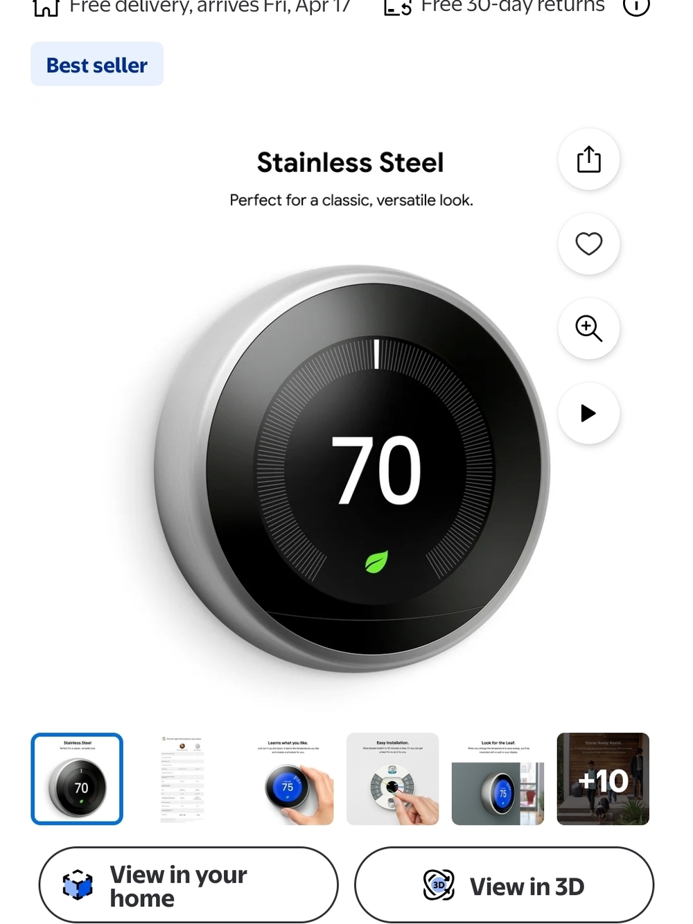 Smart Thermostat - Stainless Steel Digital Thermostat (70)